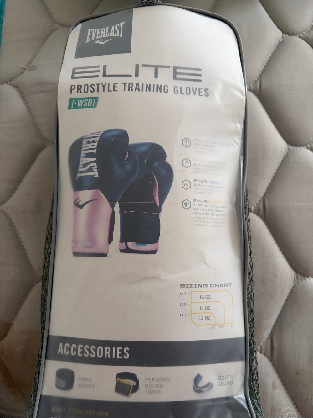Everlast Elite ProStyle Training Gloves - Black & Pink